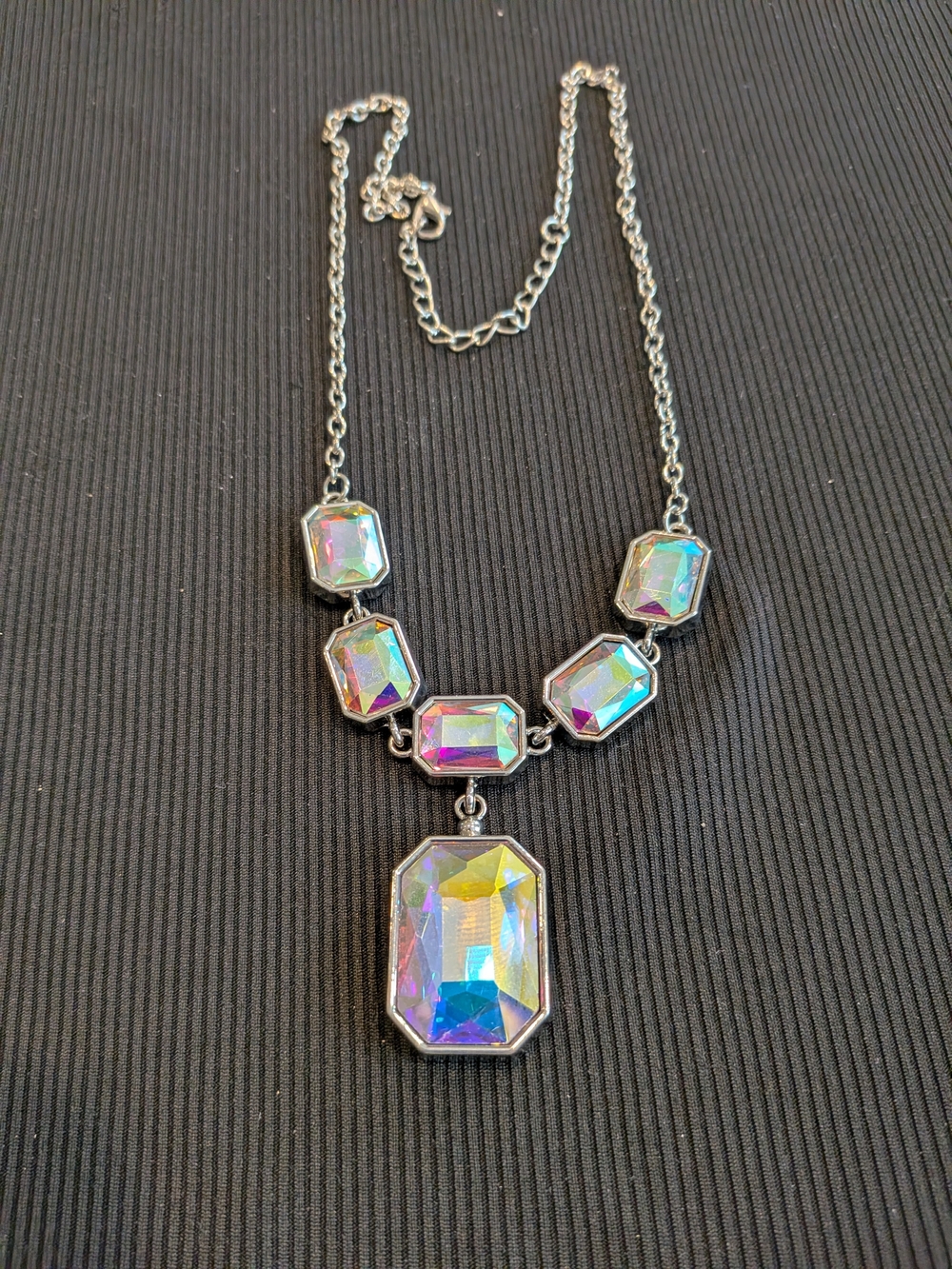 Aurora  B. Crystal Statement Necklace11.5" - Iridescent